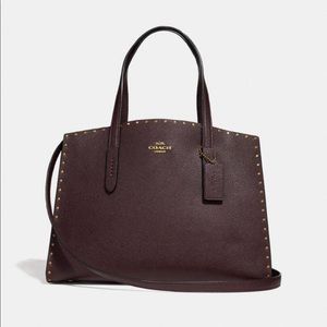 Coach Charlie Carryall in Oxblood with Rivets